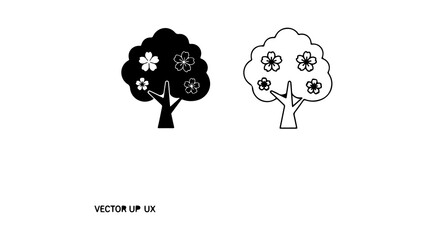 Cherry blossom tree with transparent background