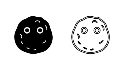 Chocolate cookies with transparent background