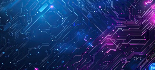 Electronic Circuit Board Abstract. Futuristic connections, Tech background