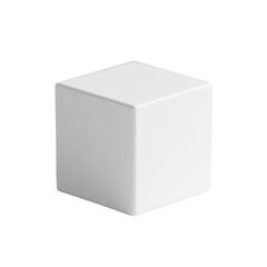 white cube isolated on white