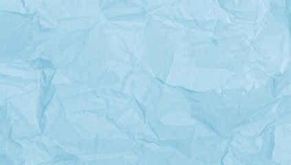 Obraz premium Crumpled light cyan paper surface as background