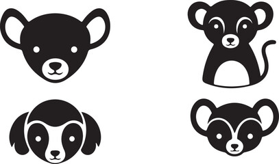 set of funny animals Illustration vector 