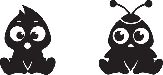 Cartoon of a butterfly on white background