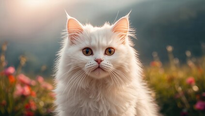 Obraz premium Adorable and soft feline full of joy