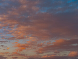 colorful sunset clouds, summer time