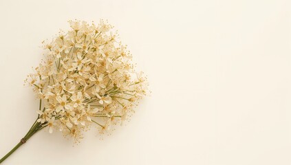 White background with isolated elder flowers