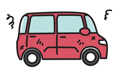 ボロボロの車_カラー