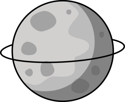 Saturn | Black And White Icon Set | Minimalist Planet Design — perfect for posters, branding, web design, educational projects etc.