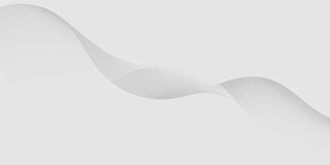 Minimal white abstract wave background with smooth flowing lines