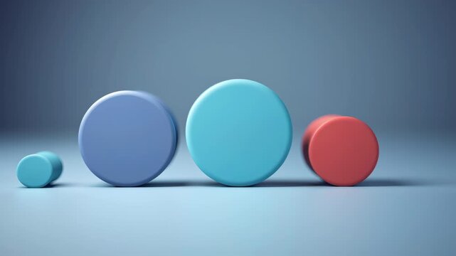 Short target goal term strategic business concept with colorful round markers blue background conveying concise objective focus short target goal