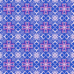 vector seamless pattern with flowers