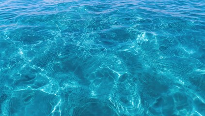 Obraz premium Undulating liquid surface displaying luminous patterns, marine, fluid, undulation, azure, sea, top layer, moist, transparent, shimmer