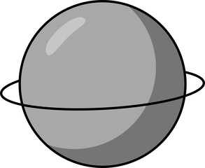 Uranus | Black And White Icon Set | Minimalist Planet Design — perfect for posters, branding, web design, educational projects etc.