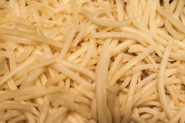 Chiffon cake with a lot of shredded cheese as a topping