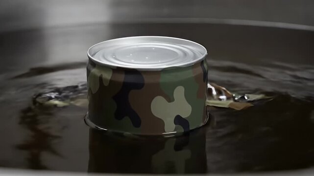 Dyeing Camouflage Fabric.