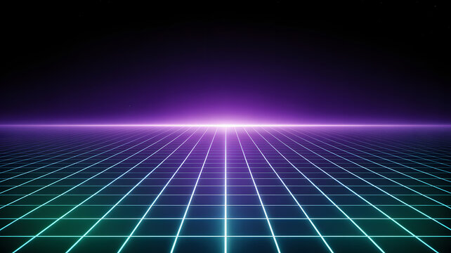 Dark Neon Abstract Cyberpunk Background Wallpaper