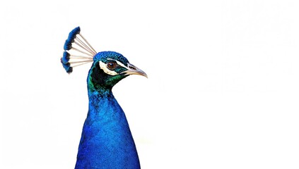 Obraz premium Close-up of an elegant white peacock in a stunning portrait