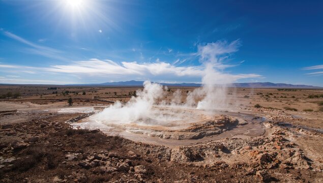 Volcanic Hot Springs in the Desert Region