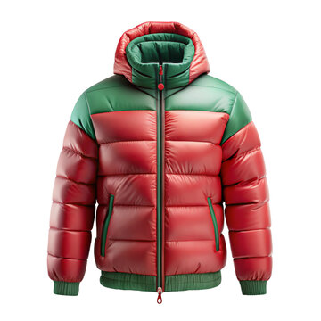 Winter Jacket Mockup Front and Back View &ndash; Blank Puffer Coat Template for Branding or Logo Design