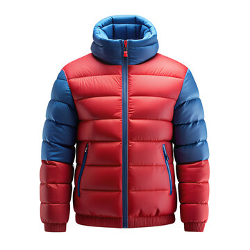 Winter Jacket Mockup Front and Back View &ndash; Blank Puffer Coat Template for Branding or Logo Design