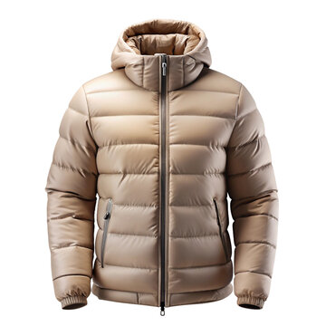 Winter Jacket Mockup Front and Back View &ndash; Blank Puffer Coat Template for Branding or Logo Design