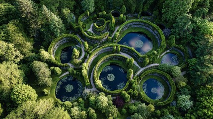 Ringed Lily Pond Maze Garden