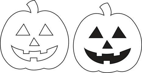 Halloween black and white pumpkin.