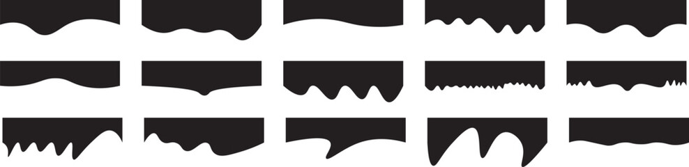 Border shape wave design, dividers shapes. Creative dividers, frames, and design elements for banners, backgrounds, posters. Abstract curve top headline.  frame template curve collection

