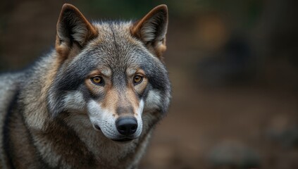 Fototapeta premium Close-Up of a Female Wolf at a Wildlife Recovery Facility