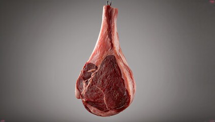 Untrimmed Hanger Steak, Also Known as Onglet, Prior to Butcher Preparation