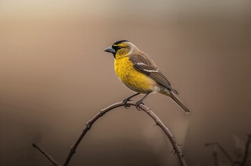 A yellowhammer perched on a tree limb