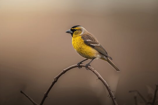 A yellowhammer perched on a tree limb