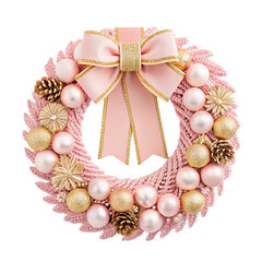 Christmas wreath isolated on white