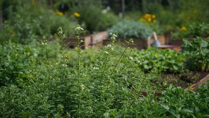 Obraz premium Cultivating oregano for a nutritious herb garden