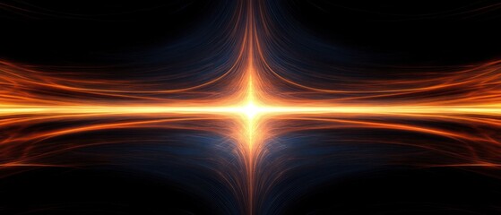 Fiery abstract background with flowing lines and bright glow