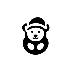 Christmas Bear Icon Festive Vector Illustration