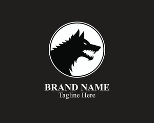 Wolf Head Logo Vector Illustration – Wild Animal Silhouette Emblem for Brand, Sports, and Outdoor Design Projects