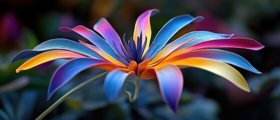 Multicolored flower macro photography vivid petals gradient hues nature bloom
