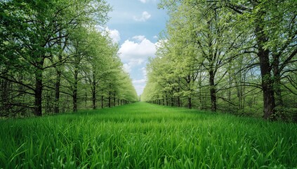 Obraz premium Natural background in vibrant green hues
