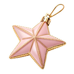 Golden Christmas Star Isolated