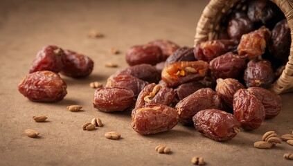 Obraz premium Background of Dehydrated Sweet Dates