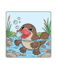 Platypus cartoon
