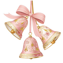 Christmas bells isolated on white