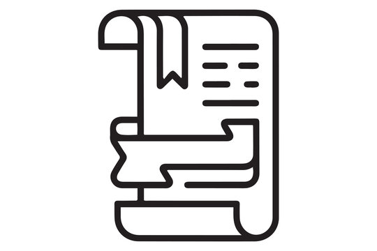 declare icon. Thin linear style design. one line Icon drawing with white background