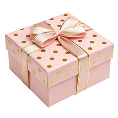 pink gift box with ribbon