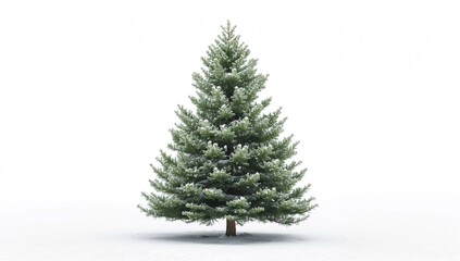 Fototapeta premium Holiday Tree collage with snow on white background