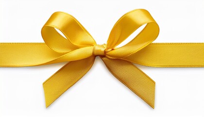 Fototapeta premium Yellow Ribbon Tied Horizontally Isolated On Transparent Background Generative Ai
