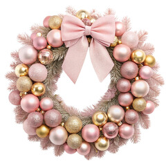 christmas wreath isolated on white