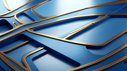 Abstract blue and gold pattern representing modern design aesthetics