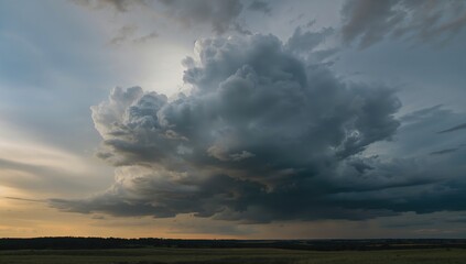 A stunning arrangement of heavy clouds signaling an impending downpour
